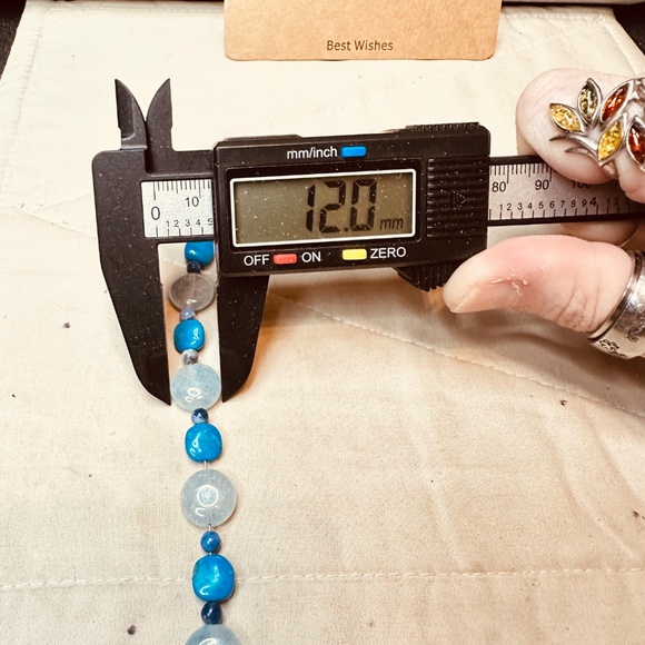 Crackle Quartz & Dyed Howlite Blue Beaded Bracelets vintage - Picture 5 of 12